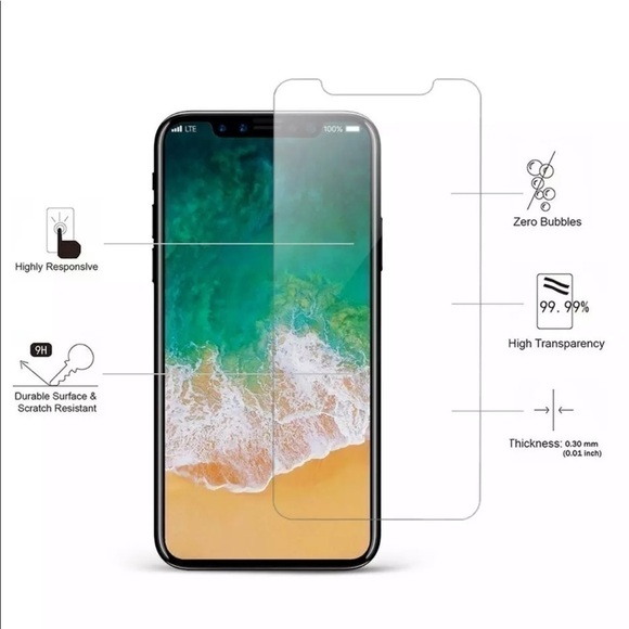 3x Apple iPhone XS Max Tempered Glass Screen Protector 3 PACK Armor Defense 9H - Picture 3 of 8